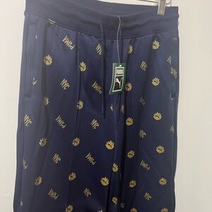Puma Navy and Gold Track Pants